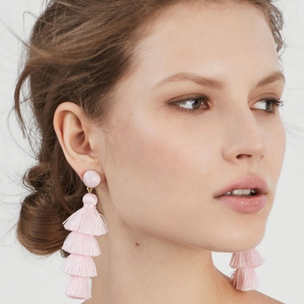 BAUBLEBAR  Gabriela Tassel Fringe Earrings PINK
